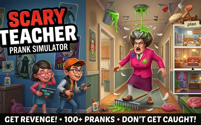 Scary Teacher Prank Simulator - free browser game